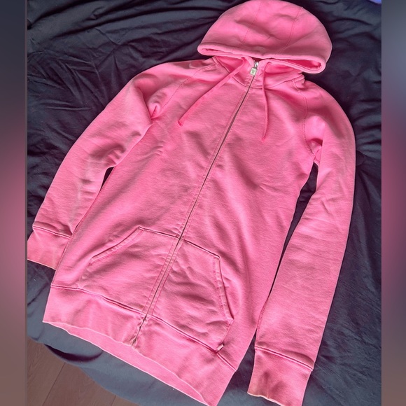 Long Neon pink TNA hoodie - Picture 1 of 7